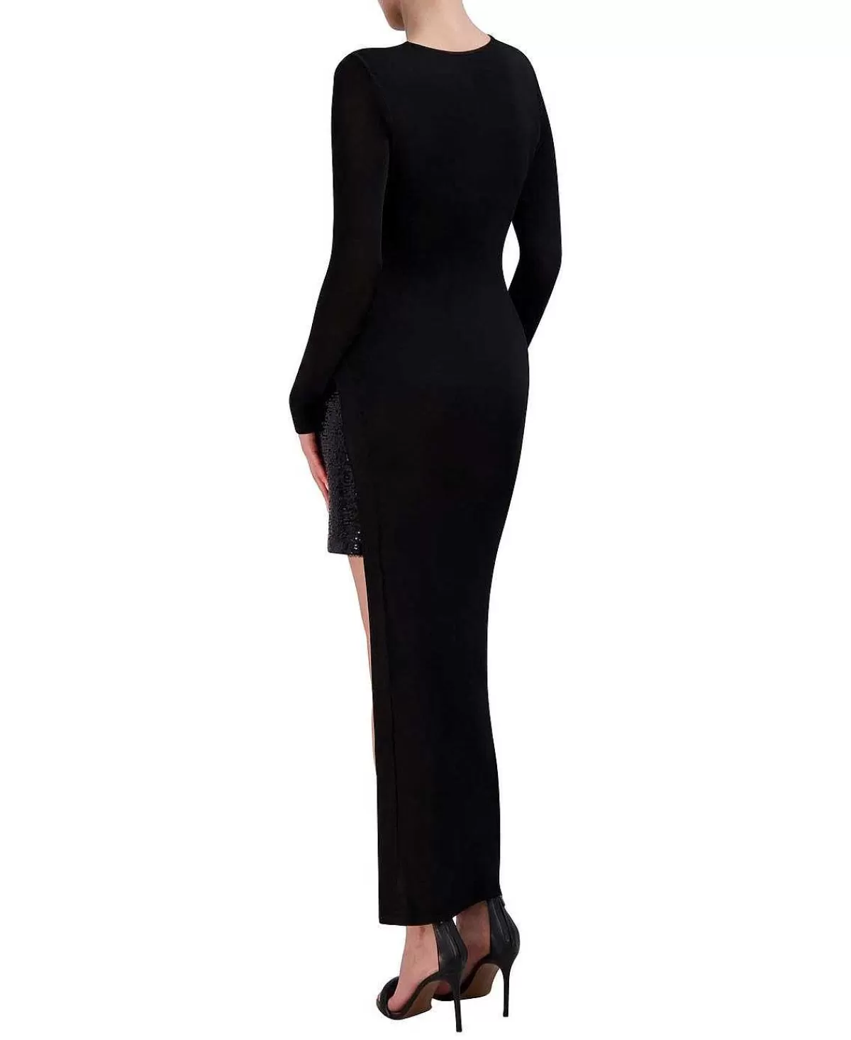 Best Sale Asymetric Jersey Dress With Lentejuelas Women Night