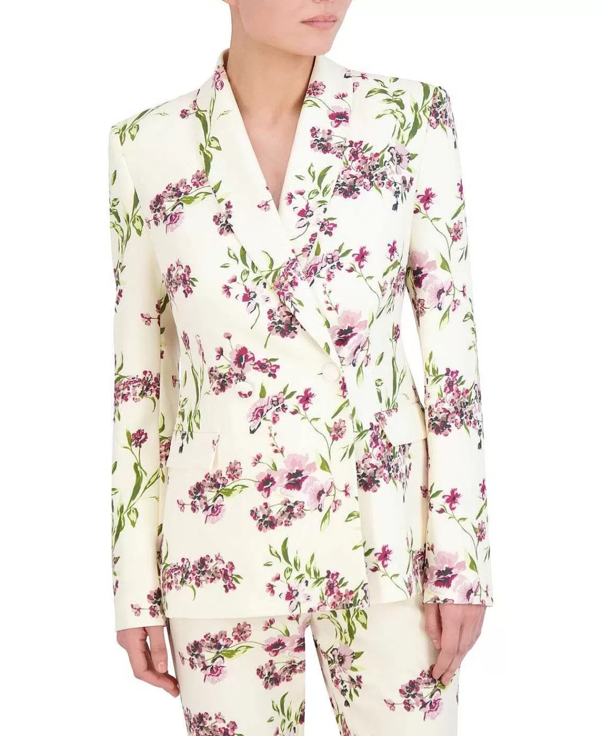 Cheap Blazer With Floral Solapa Women Outerwear