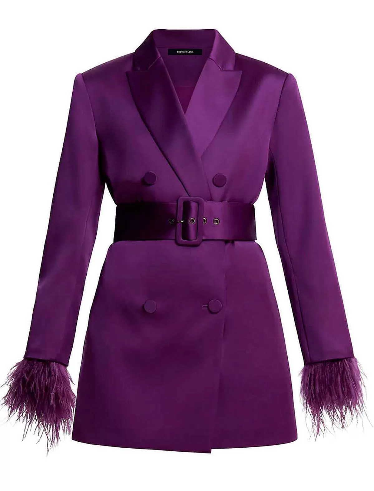 Clearance Blossom Blazer Dress With Belt And Plumas Women Cocktail