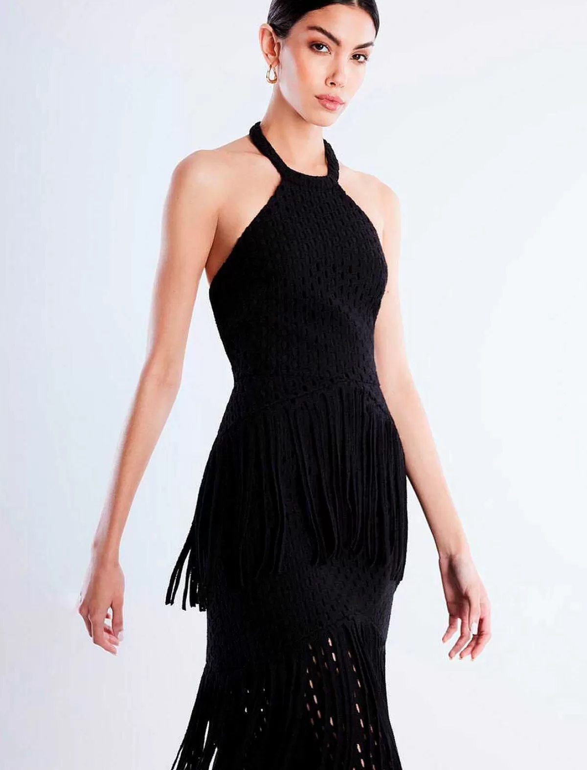 Best Sale Crochet Halter Dress With Flecks Women Casual