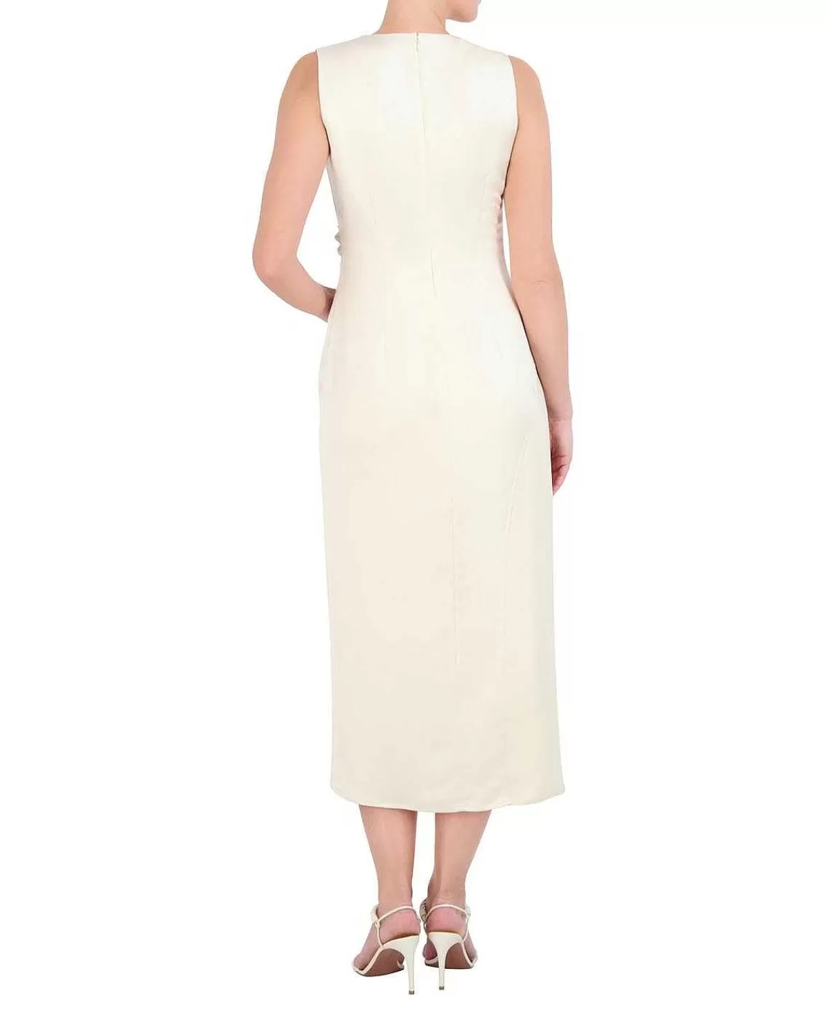 Best Sale Drapeed Midi Dress With Opening Women Cocktail