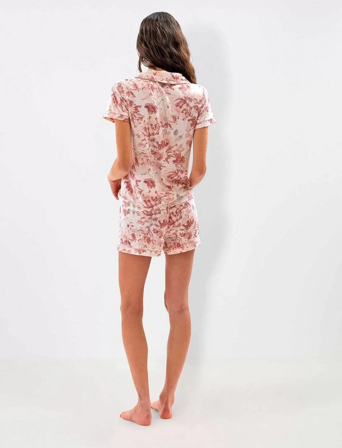 Best Sale Floral Print Cut Pajama Set Women Pajamas