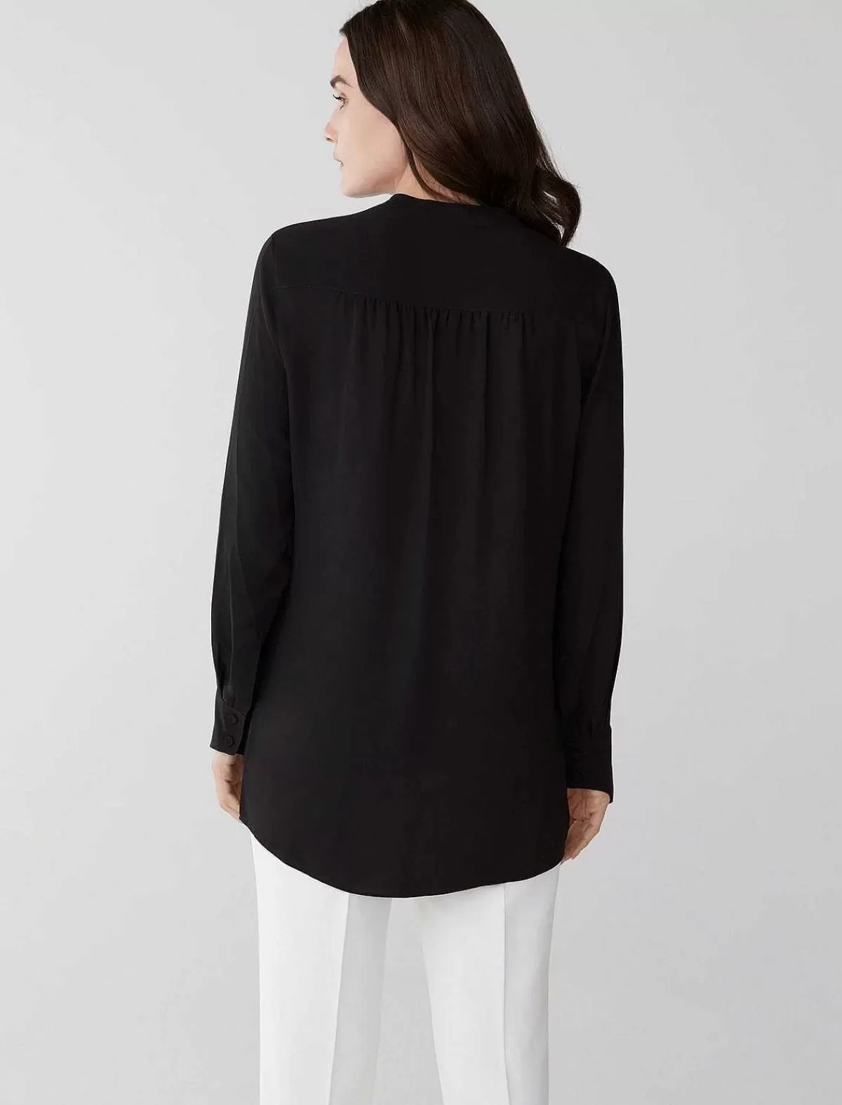 Outlet Jaklyn High And Low Draped Blouse Women Tops