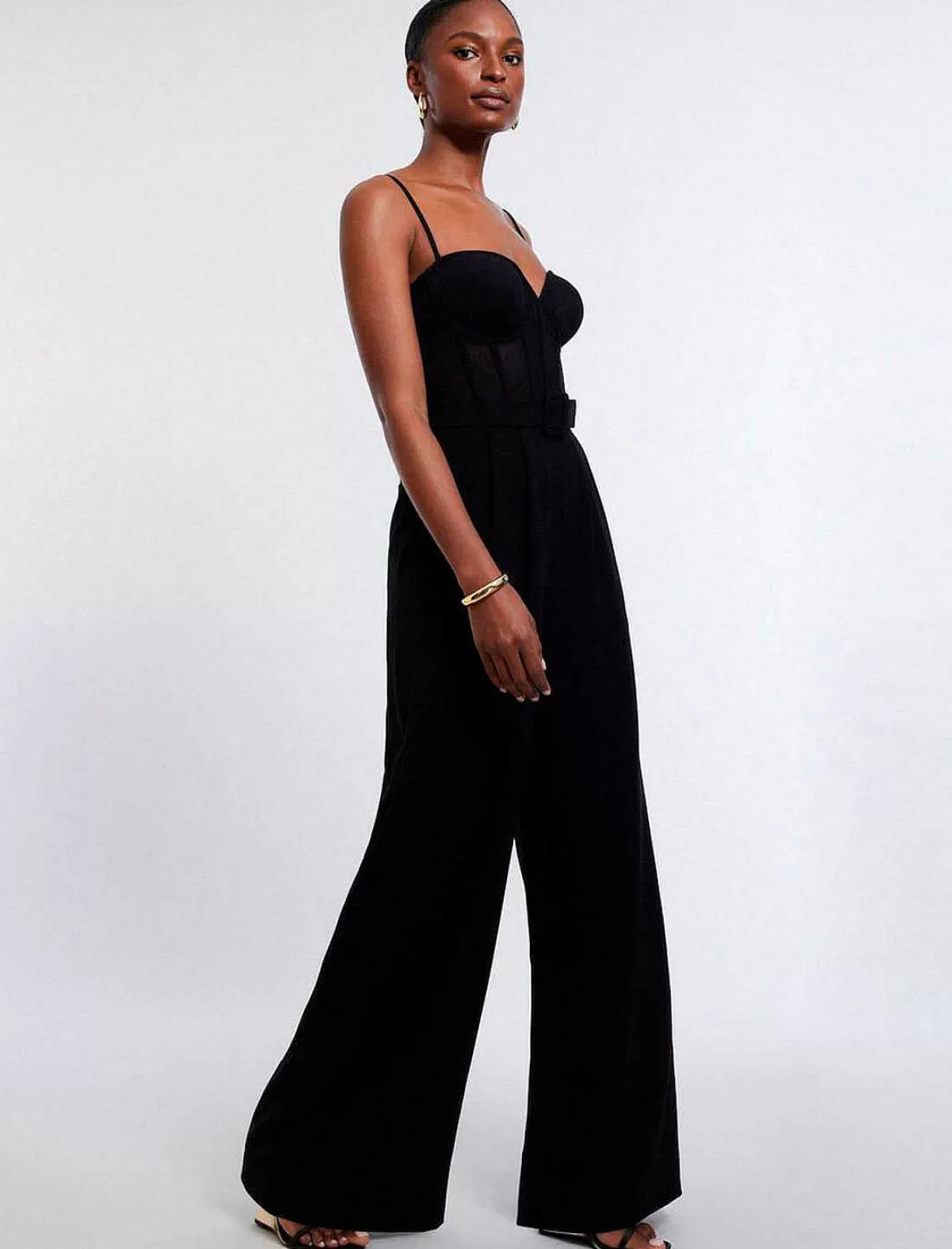 Best Sale Jumpsuit Bustier Pierna Ancha Women Jumpsuits Rompers