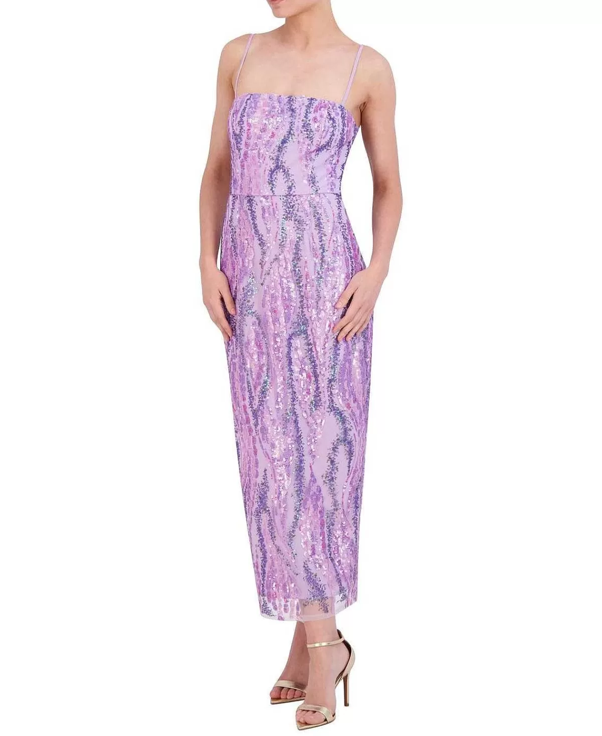 Outlet Lentejuelas Midi Stretch Dress Women Cocktail