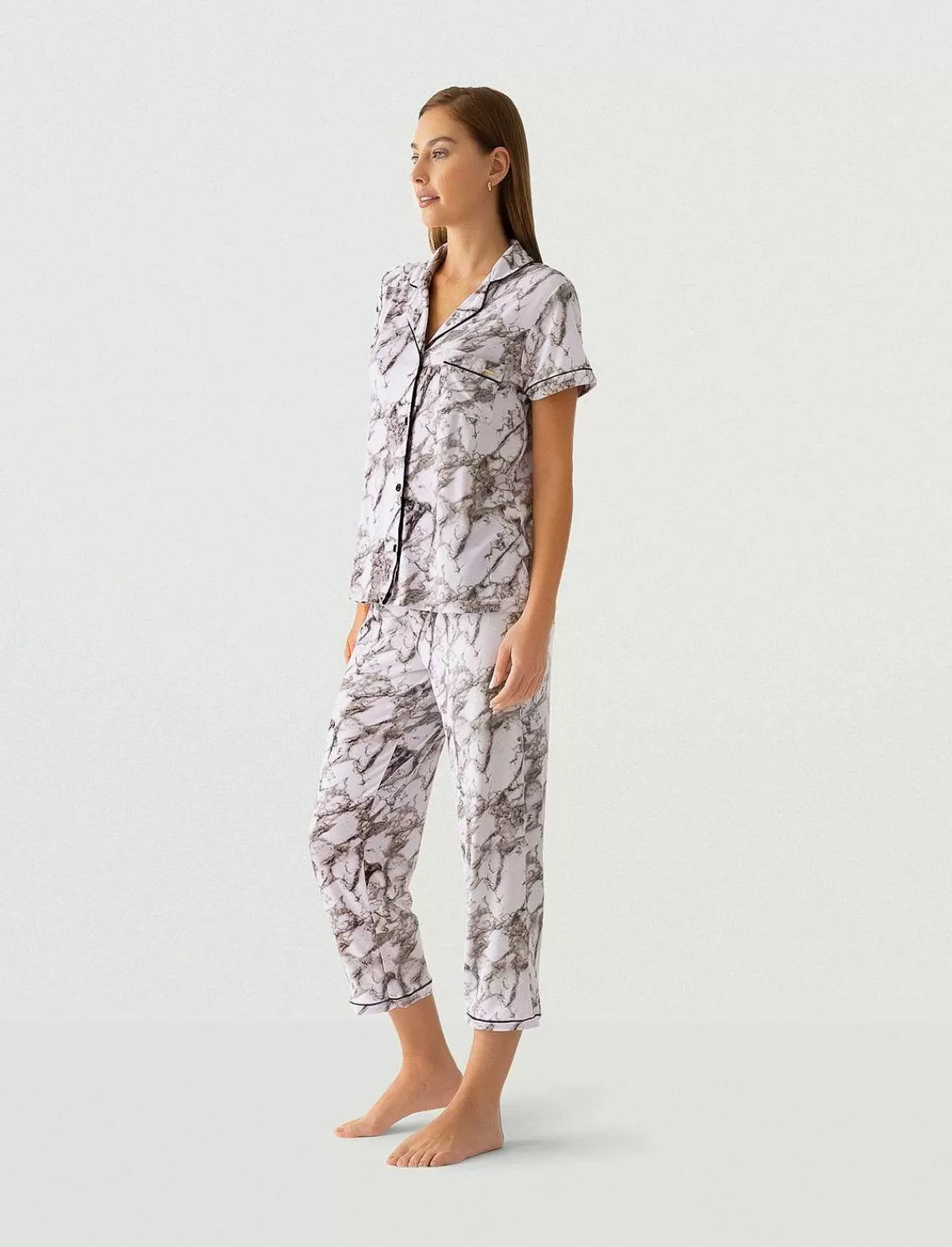 Flash Sale Marmol Shirt And Pantalon Pajama Set Women Pajamas