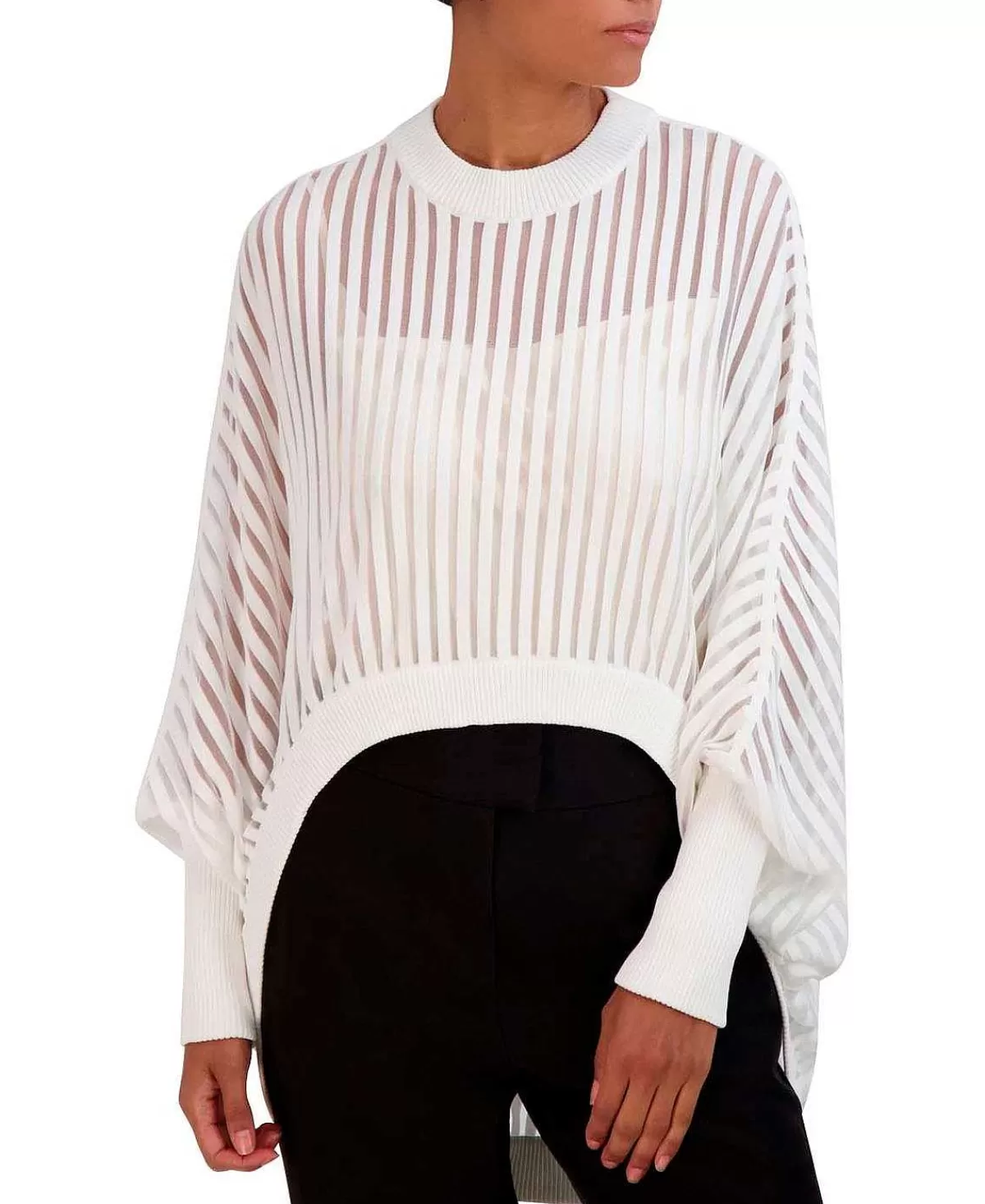 Sale Oversize Rayas Terciopelo Sweater Women Sweaters