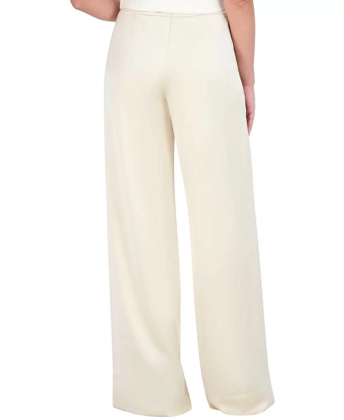 Cheap Pantalon With The Waist In Satin Pierna Ancha Women Pantalones