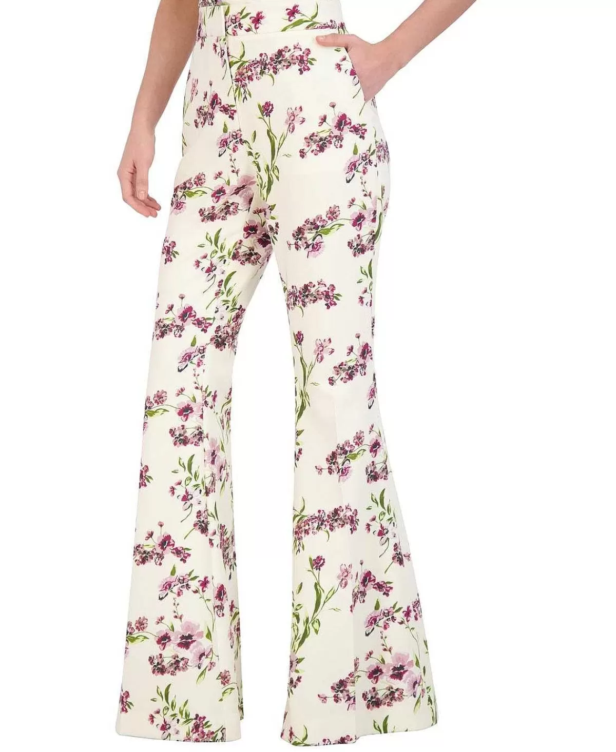 Outlet Pierna Ancha Floral Dress Pants Women Pantalones