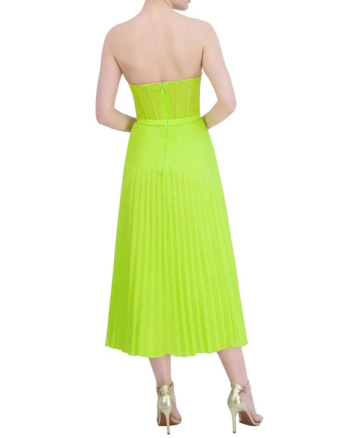 Shop Pleated Dress With Bustier Women Cocktail