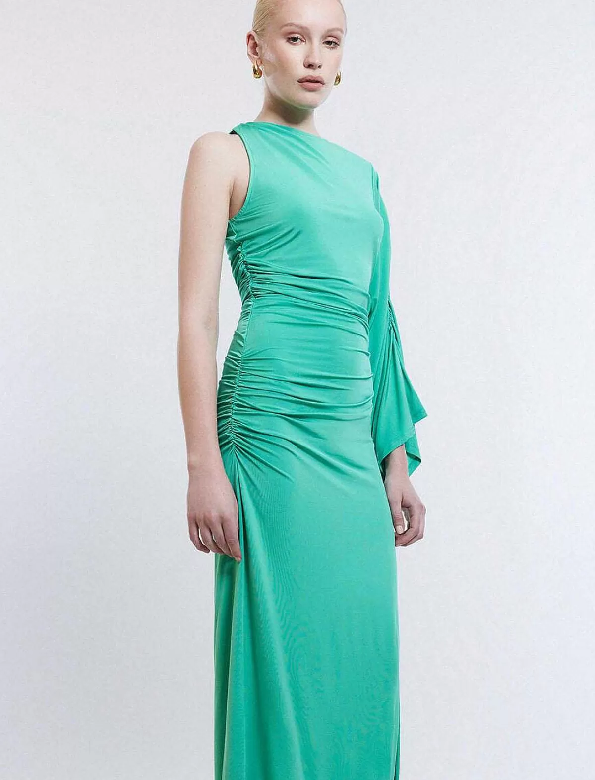 New Wide Asymmetric Dress With Opening Women Night